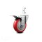 Service Caster 4 Inch Red Poly Wheel Swivel 3/4 Inch Square Stem Caster with Total Lock Brake SCC-SQTTL20S414-PPUB-RED-34 - alternate 1
